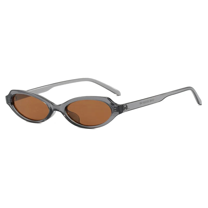 New Small Cat Eye Woman Sunglasses UV400 Fashion Green Oval Lens Men Punk Sun Glasses Women Gafas De Sol Mujer